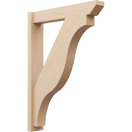 Ekena Millwork 6-in W x 32-in D x 44-in H Funston Slat Rough Cedar Woodgrain TimberThane Outlooker, Primed Tan OUTUR060X32X44FST24RCPR